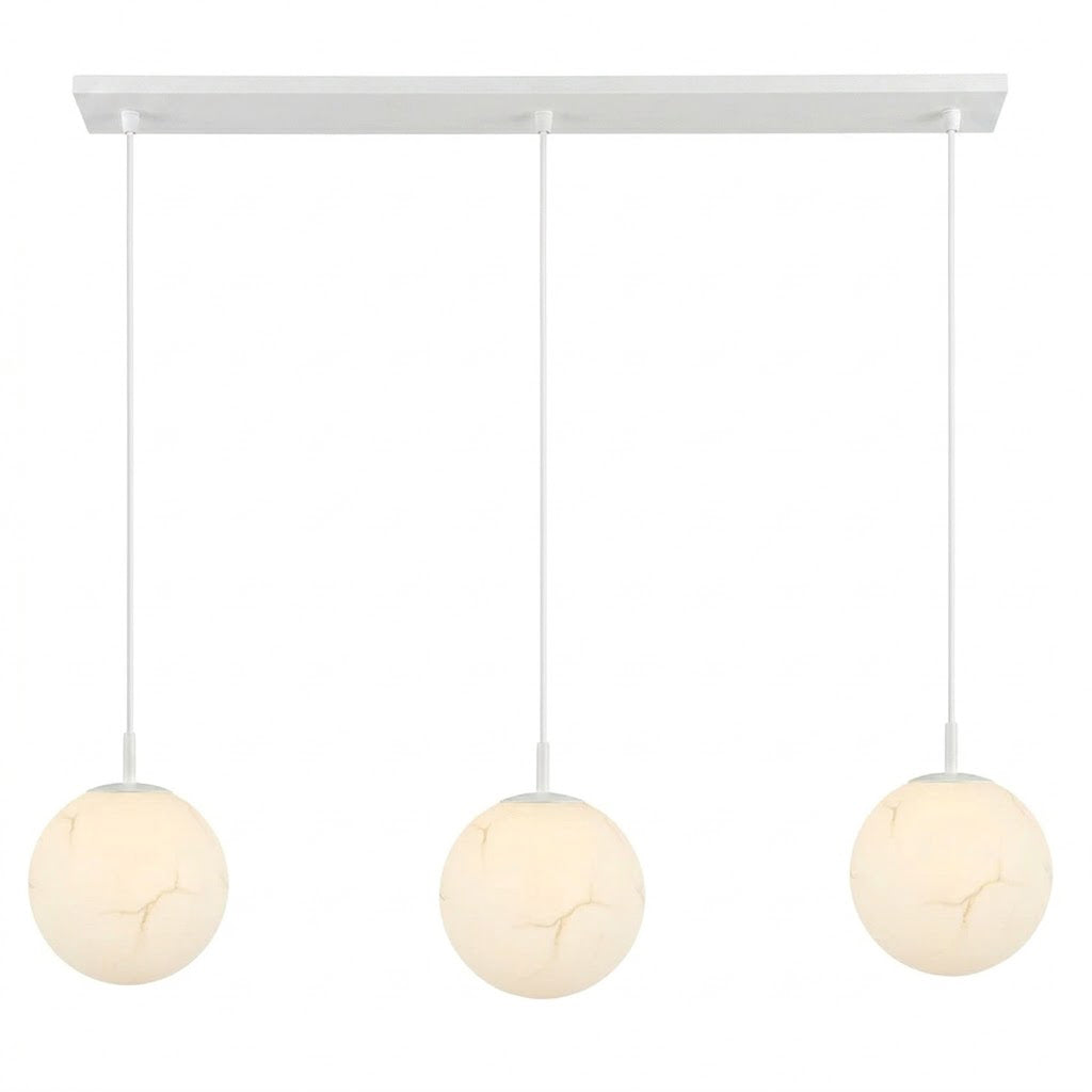Glo Alabaster 12" 3-Light