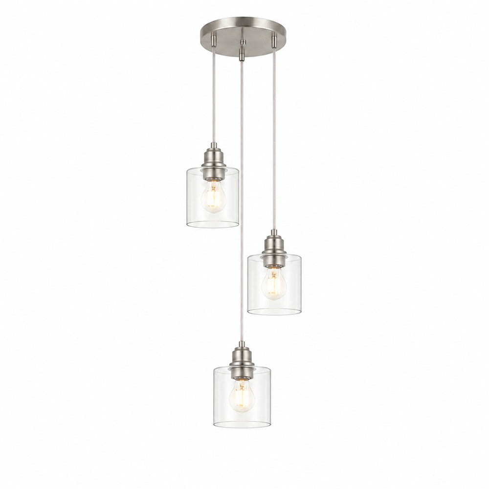 Fulton Clear - Pendant 3 Light