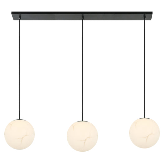 Glo Alabaster 12" 3-Light