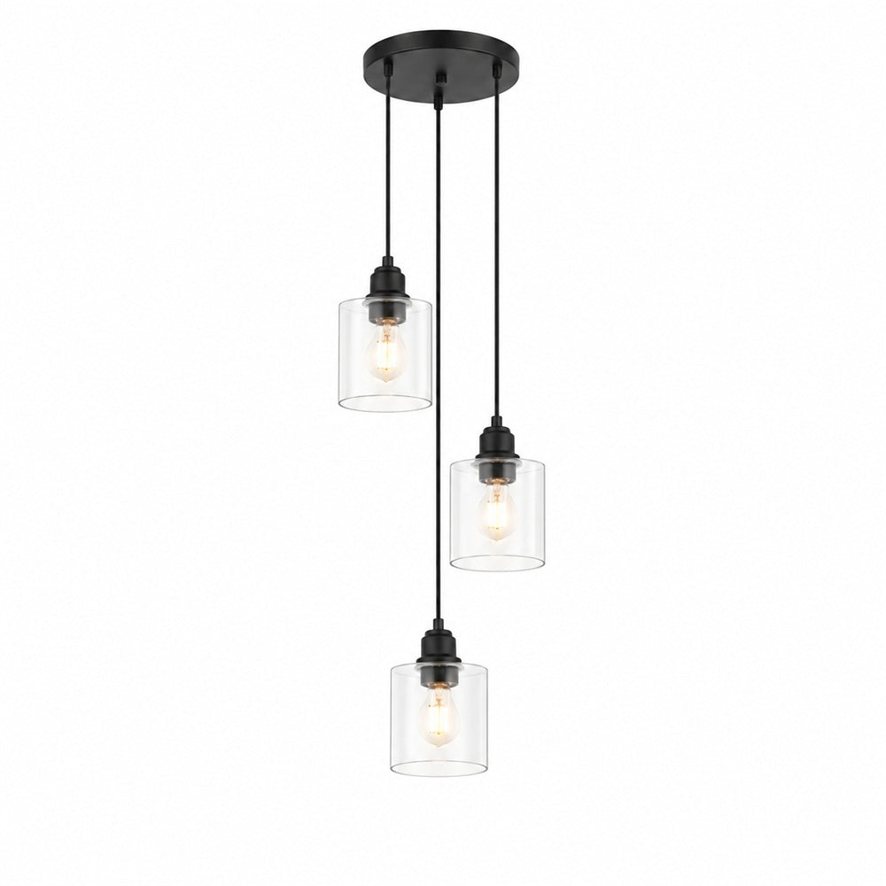 Fulton Clear - Pendant 3 Light