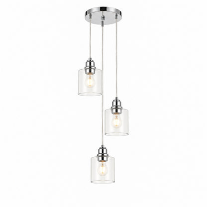 Fulton Clear - Pendant 3 Light