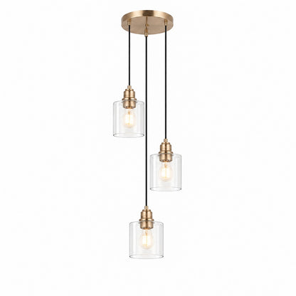 Fulton Clear - Pendant 3 Light
